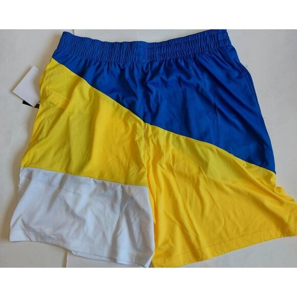 Golden State Warriors Mens M Basketball Shorts Stephen Curry Blue Yellow White - Picture 3 of 4